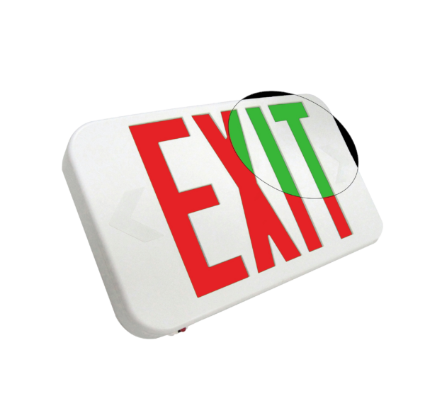 Red/Green Field Selectable Exit Sign (EZRXTEU-RG)